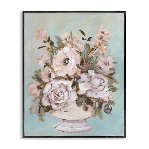 Stupell Industries Sophisticated Flower Bouquet by Amanda Hilburn Black Framed Nature Giclee Art Print 14 in. x 11 in.