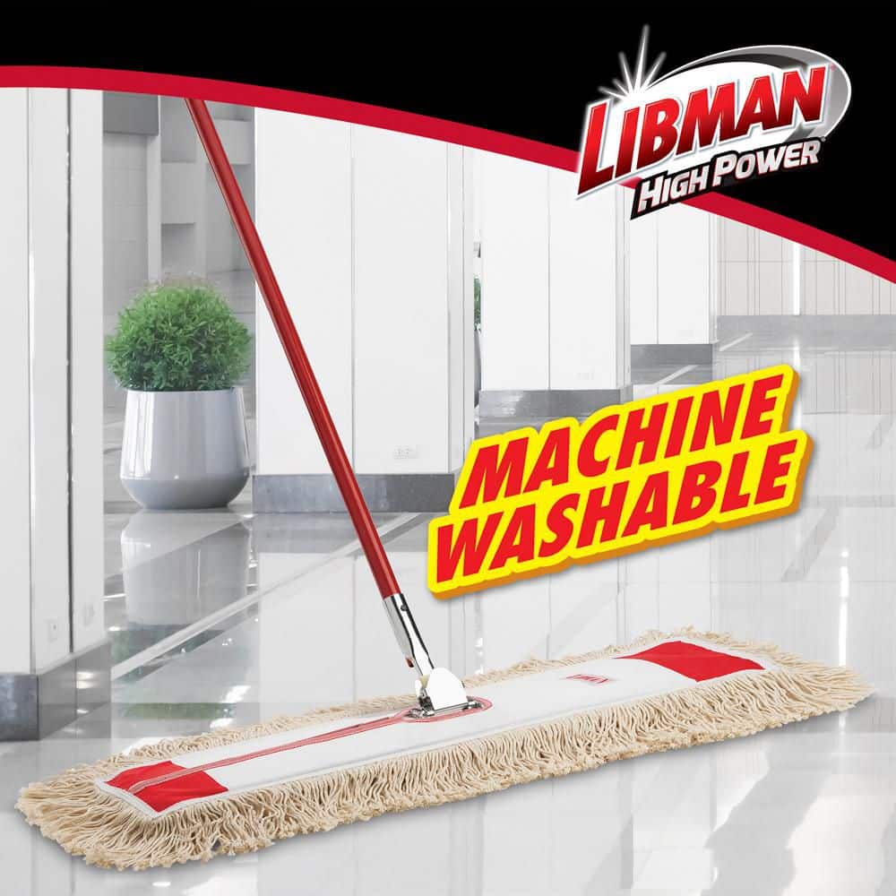 Libman Red 36" Cotton Dust Mop with Steel Handle