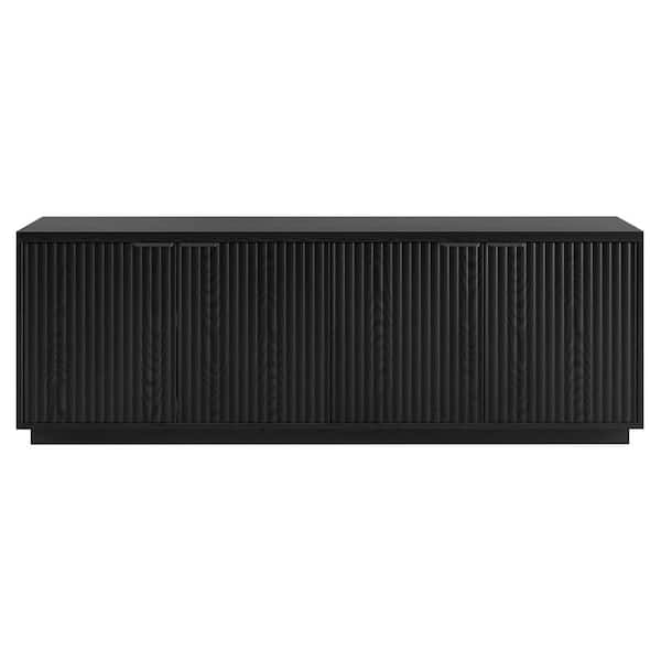 Mansfield 70 in. Black Grain TV Stand Fits TV's up to 78 in.