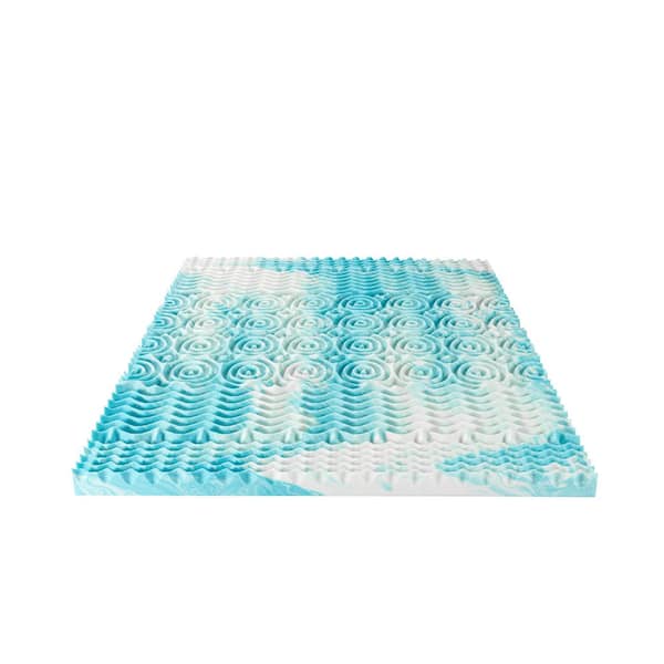 Bestier Queen Size 5-Zone Soft Gel AeroFusion Memory Foam Topper 2 in.  Mattress