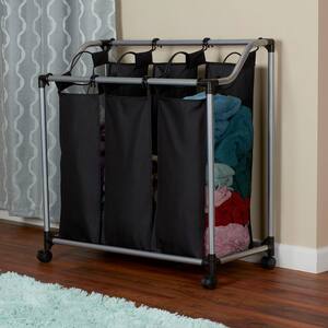 Tileon Laundry Hamper 3-Tier Laundry Sorter with 4-Removable Bags for Organizing  Clothes, Laundry, Lights, Darks, 3-Hooks WYHDRA169 - The Home Depot