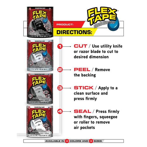 FLEX SEAL FAMILY OF PRODUCTS Flex Tape Black 8 in. x 5 ft. Strong 