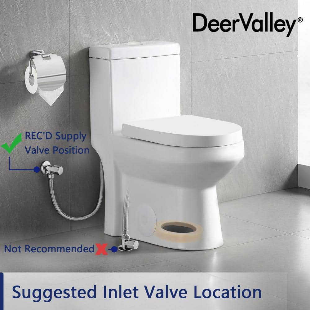 Liberty White Compact One-Piece Dual Flush Toilet