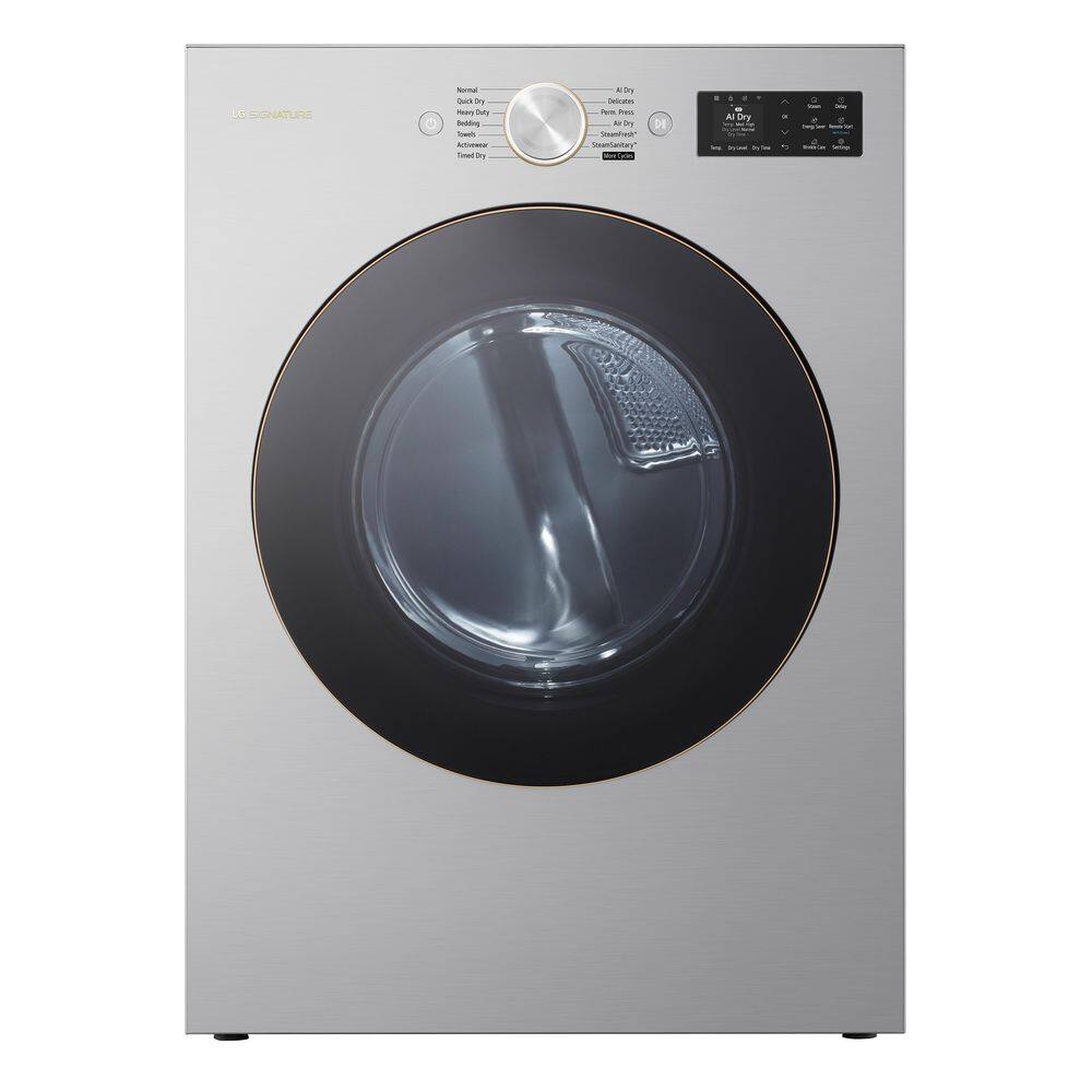 SIGNATURE 9.0 cu.ft. Front Load Gas Dryer with TrueSteam Technology, Steam Sanitary & Steamfresh in Platinum Steel price history on PriceWatchPro