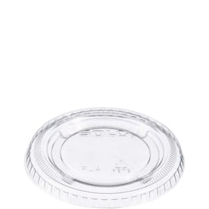 Clear Portion/Souffle Disposable PET Plastic Cup Lids, Fits 3.25 oz to 9 oz Cups (2500 Per Case)