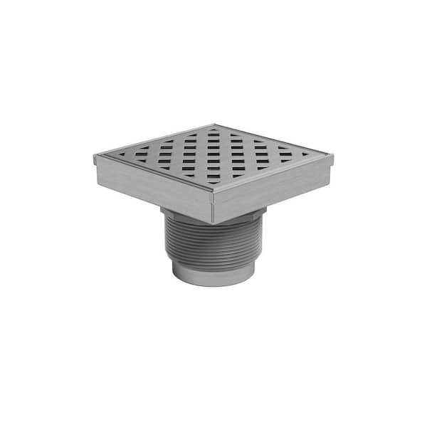 Designline Square 2.68 in. H x 4 in. D Stainless Steel Stainless Steel Trellis Decorative Drain Cover
