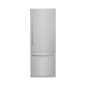 30 in. 2-Door Bottom Freezer Refrigerator with Water and Ice Dispenser in Fingerprint Resistant Stainless Steel
