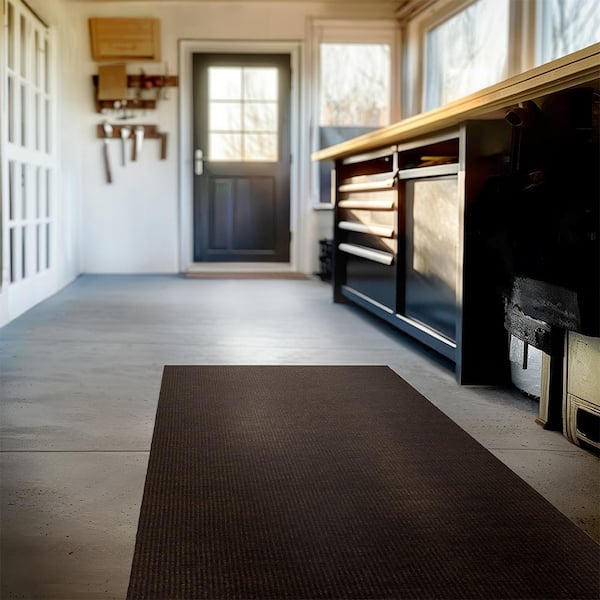 All Purpose Wide Wale Mocha 3 ft. x 8 ft. Indoor/Outdoor Commercial Mat