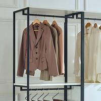 Klair Living Fiona 96 in. W White Freestanding Walk in Wood Closet System with Metal Frame Fiona-ACF