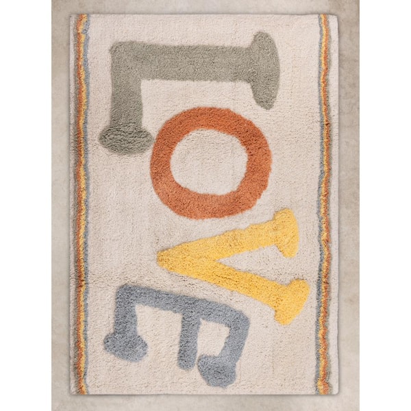 Love Multicolored Bath Mat 24"X36"