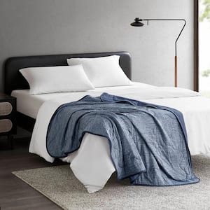 Cooling Touch Navy 50 in. x 60 in. Down Alternative Throw Blanket