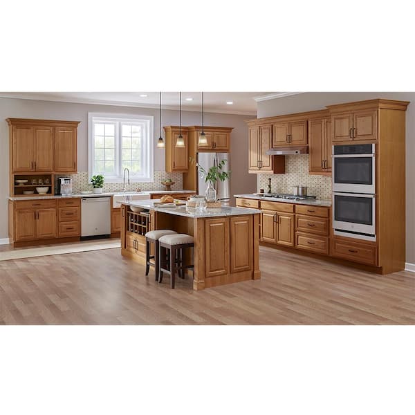 Hampton Bay Hampton 36 in. W x 12 in. D x 30 in. H Assembled Wall Kitchen  Cabinet in Satin White KW3630-SW - The Home Depot