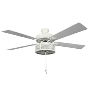Paige 52 in. LED Indoor White Ceiling Fan with Light