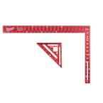 7 in. Magnetic Rafter Square with 16 in. x 24 in. Aluminum Framing Square