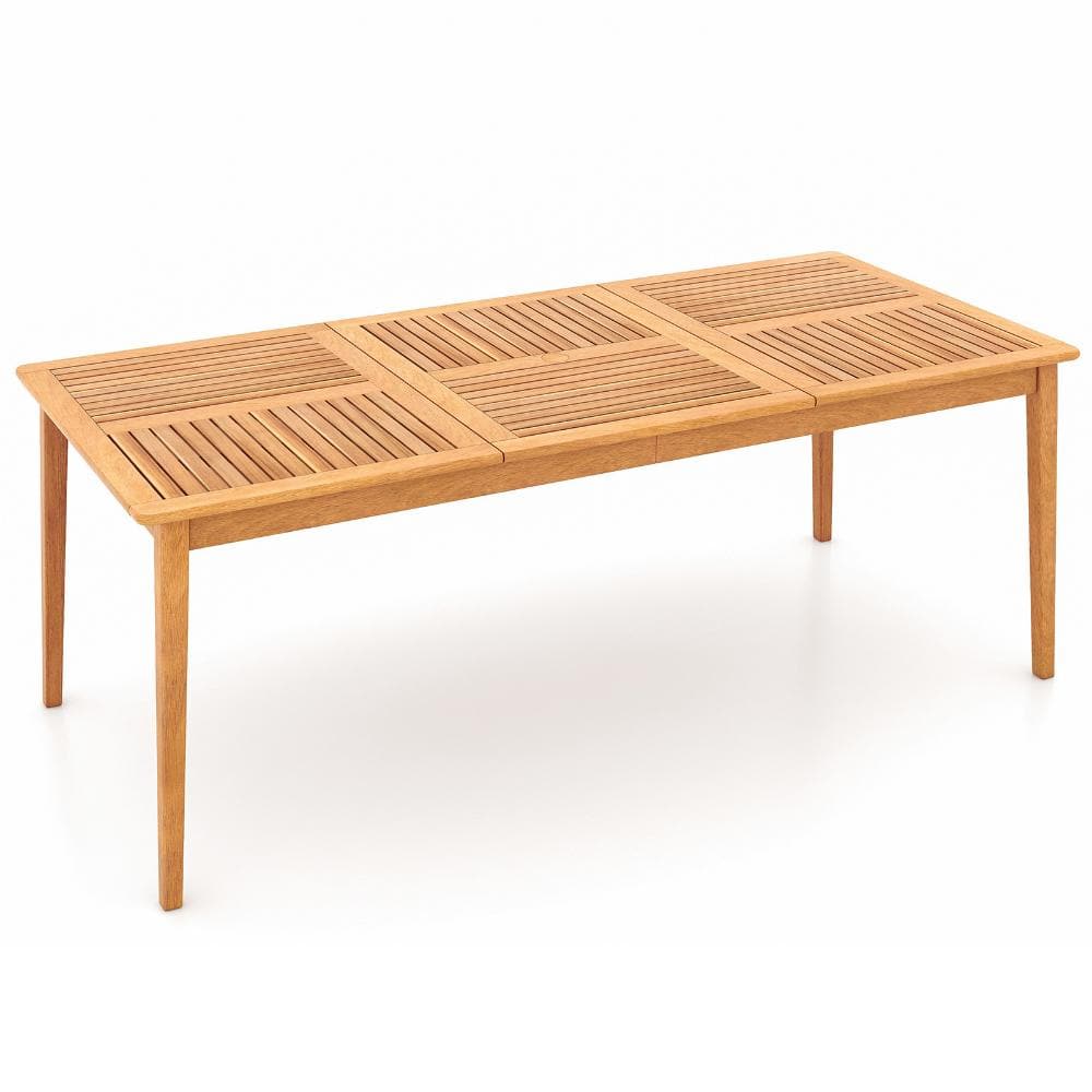 Rectangular Acacia Wood Outdoor Dining Table for 8 with 1.96 in. Umbrella Hole Bistro Table price history on PriceWatchPro