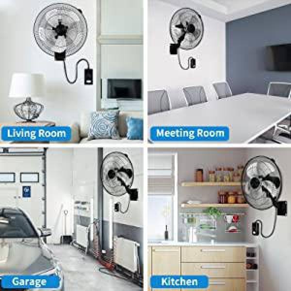 Aoibox 18 in. Indoor/Outdoor Black Household Commercial 5-Speed Settings Wall  Mount Fan 90-Degree Horizontal Oscillation SNMX031 - The Home Depot