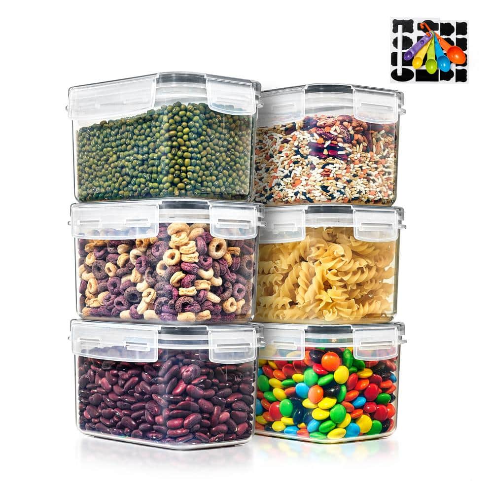 Airtight Food Storage Containers with Locking Lids-6 Pack (0. 8L/27.05 Oz.)