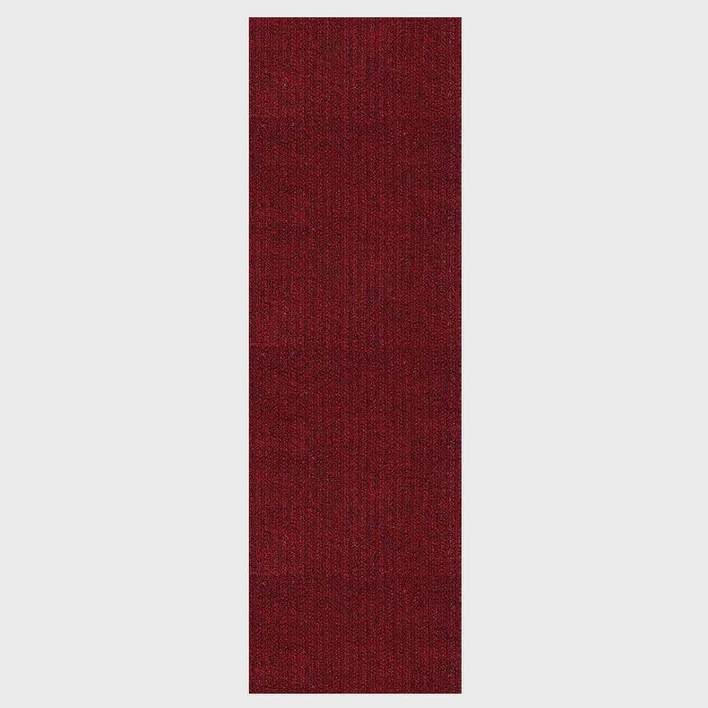 PLAYA RUG Heavy Duty Solid Red 36 in. W x 15 ft. L Indoor/Outdoor ...