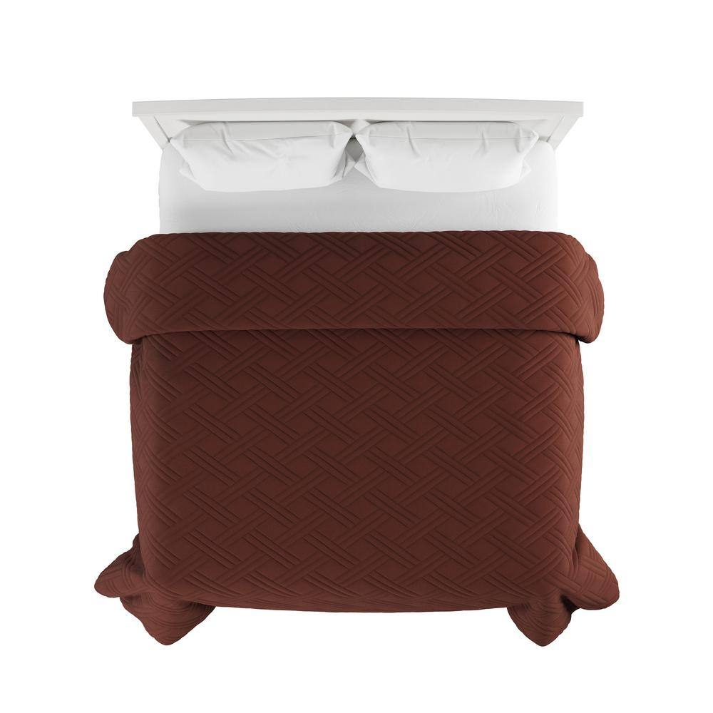 Chocolate Twin-Size Lightweight Quilt for All Seasons