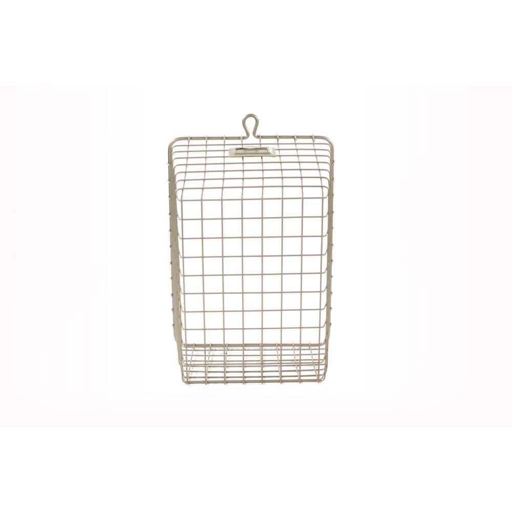 Vintage Farmhouse Charm Small Satin Nickel Wire Storage Basket