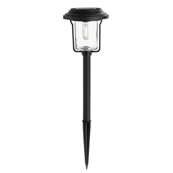 Laurelview 14 Lumen Black LED Weather Resistant Outdoor Solar Path Light with Glass Lens