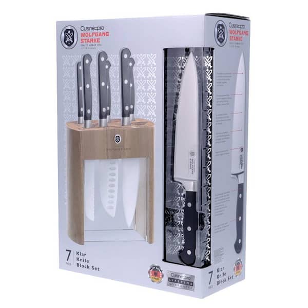 Mueller Deluxe Knife Set With Block, Stainless Steel Pro 7-Piece Ultra  Sharp Kitchen Knife Set with Acrylic Stand