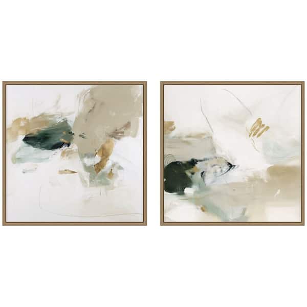 2-Piece Sylvie "Field No 1 and No Two 2-Piece" by Amy Lighthall Abstract Framed Art Print Set 22 in. x 22 in.