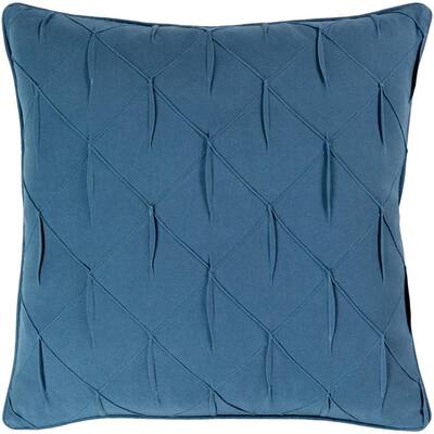 blue textured pillows