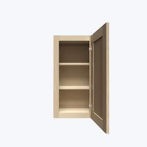Lancaster Shaker Assembled 15 in. x 36 in. x 12 in. Wall Cabinet with 1-Door in Natural Wood