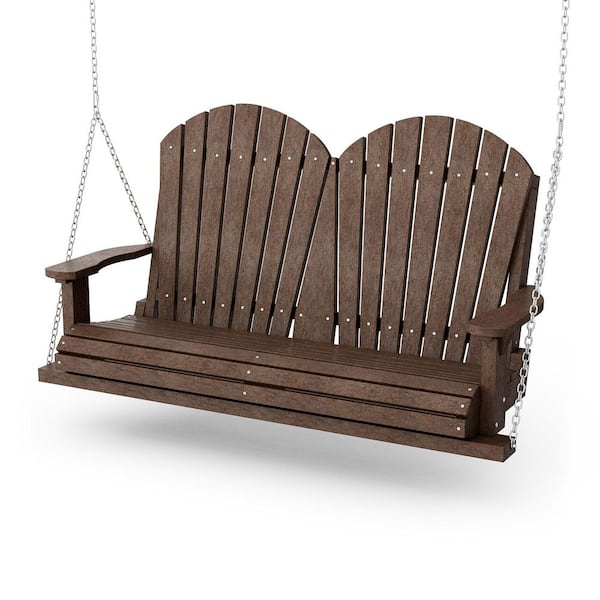 Wildridge Heritage 2-Person Tudor Brown Plastic Porch Swing