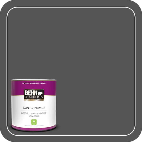 BEHR PREMIUM PLUS 1 qt. #PPU25-01 Carbon Copy Eggshell Enamel Low Odor Interior Paint & Primer