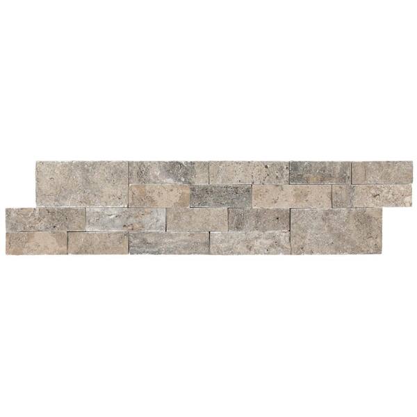 MSI Trevi Gray Ledger Panel 6 in. x 24 in. Natural Travertine Wall Tile (10 cases / 60 sq. ft. / pallet)