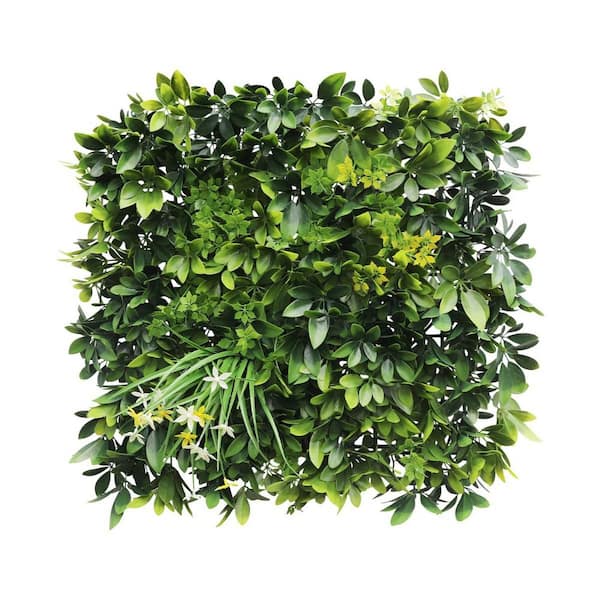 BANSA ROSE 20 in. H x 20 in. W Plastic Artificial Ivy Faux Boxwood Hedge Privacy Garden Fence for Backyard Garden, 1-Pieces