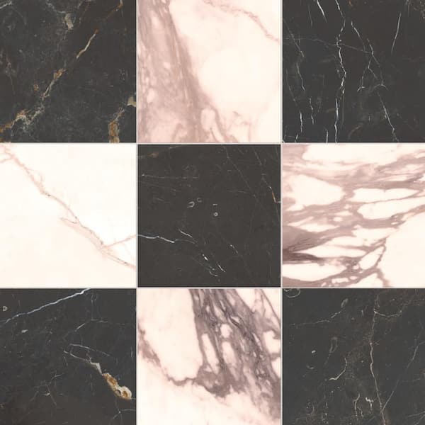 Merola Tile Merzoni Checker Ruzzini 13 in. x 13 in. Porcelain