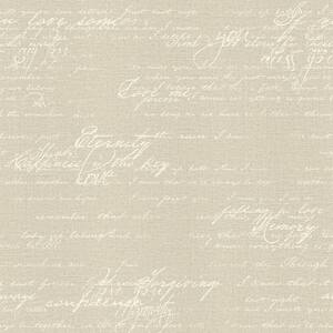 Nouvel Beige Script Paper Strippable Roll (Covers 56.4 sq. ft.)