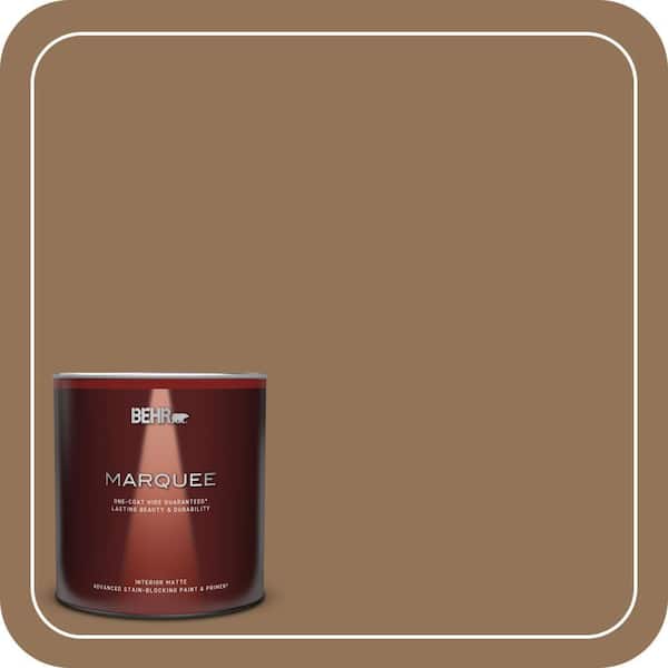 BEHR MARQUEE 1 qt. #290F-6 Warm Earth Matte Interior Paint & Primer