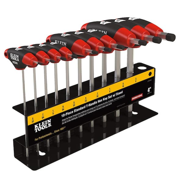 Klein Tools Journeyman SAE T-Handle Set with Stand (10-Piece)