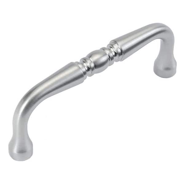 HICKORY HARDWARE Williamsburg Collection 3 in. (76 mm) Center-to-Center Stainless Steel Cabinet Door and Drawer Pull