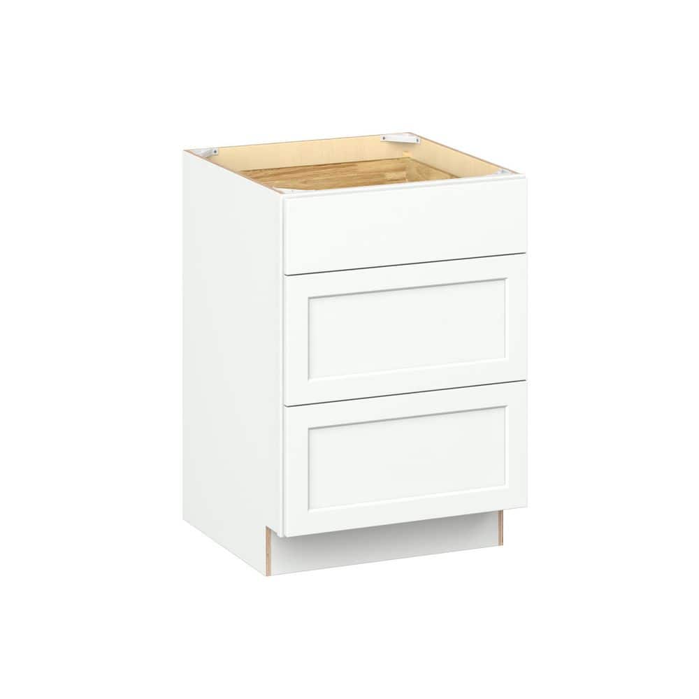 Emerson Pure White Base 3 drawer Ready to Assemble Kitchen Cabinet (24 in. W x 34.5 in. H x 24 in. D) price history on PriceWatchPro