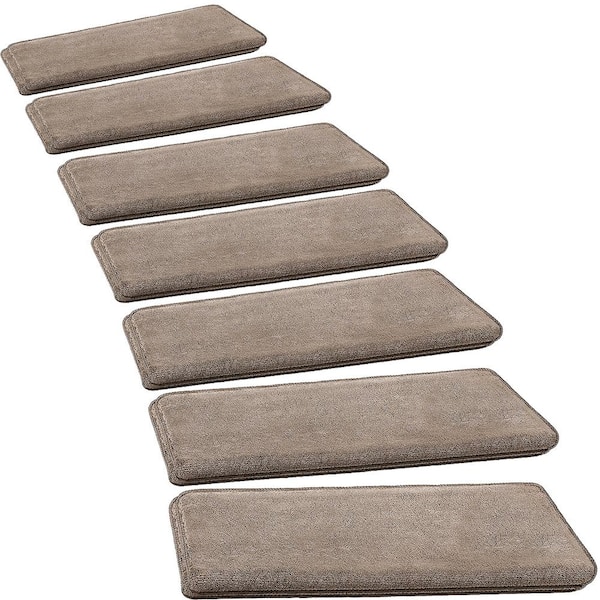 Chocolate Brown Skid Resistant Carpet Stair Treads