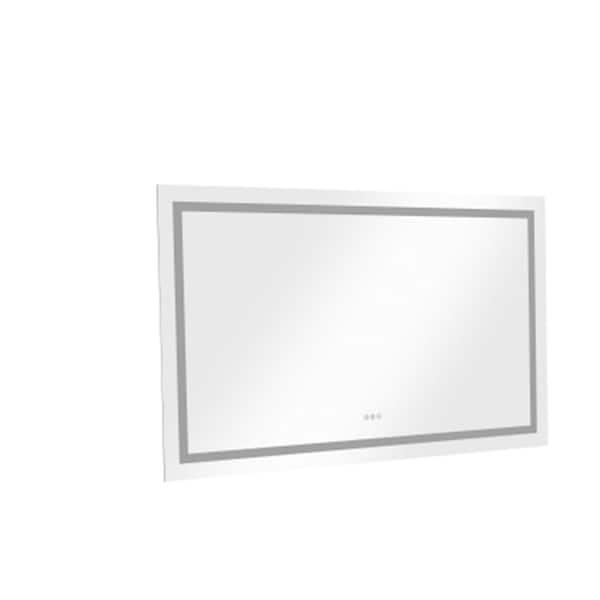 Andrea 72 in. W x 36 in. H Large Rectangular Frameless High Lumen LED Anti-Fog Dimmable Wall Mounted Bathroom Vanity Mirror