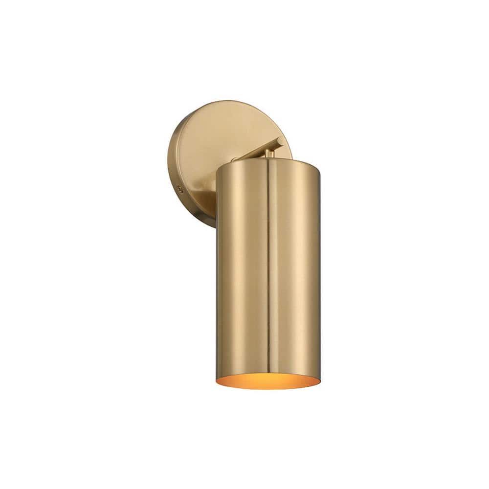 Noble Brass Dimmable Metal Cylinder Wall Sconce