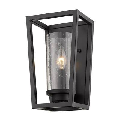 Golden Lighting Mercer 12 In. 3-Light Matte Black Semi-Flush Mount 4309 ...