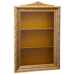 Eggs of the Tsar Gold Wall Curio Display Accent Cabinet