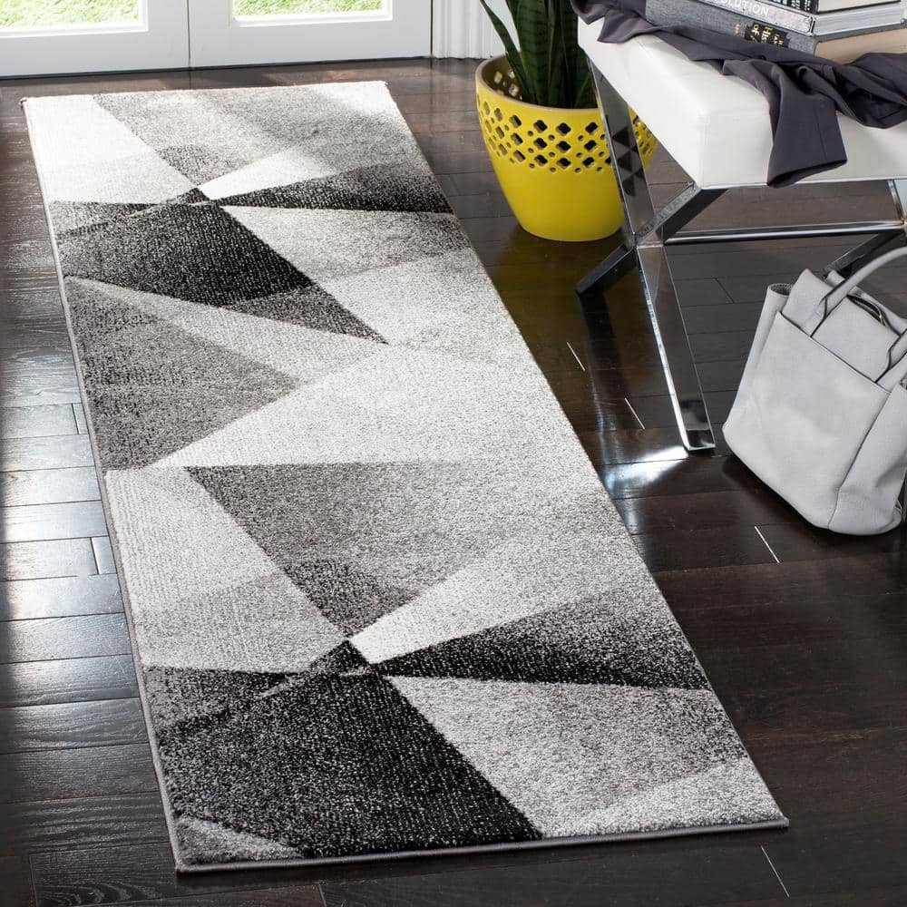 Porcello 2 ft. x 10 ft. Light Gray/Charcoal Abstract Runner Rug price history on PriceWatchPro