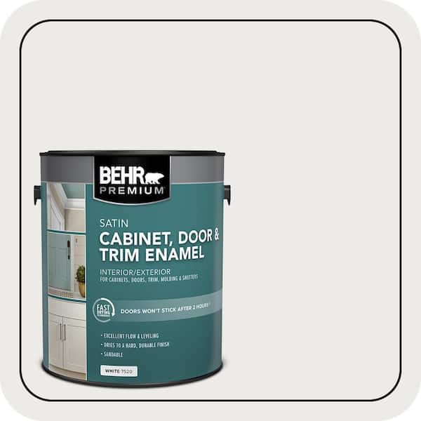 1 gal. #BL-W14 White Satin Enamel Interior/Exterior Cabinet, Door & Trim Paint
