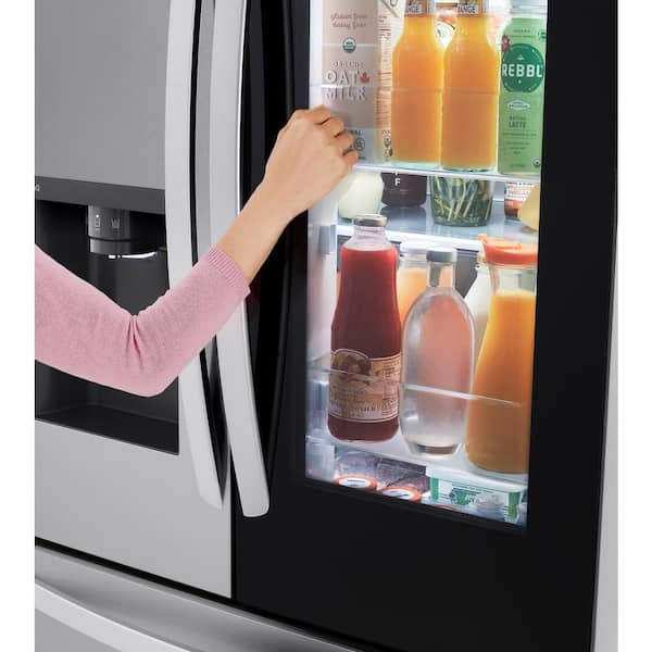 LG LRFOC2606S 36 Inch Counter-Depth MAX™ Smart French Door Refrigerator  with Extra Large 26 cu. ft. Total Capacity, WiFi, Edge-to-Edge InstaView®  Design, ThinQ®, Slim SpacePlus® Ice System, Dual Ice Makers, Door Cooling+