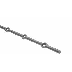 79 in. x 13/16 in. Round 13/16 in. Punched Channel 6 in. On Center Smooth Raw Forged Long Bar