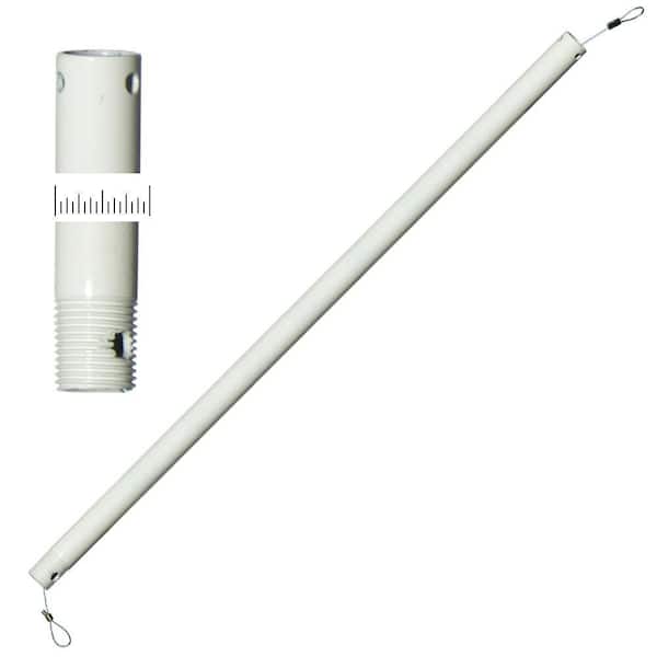 TroposAir 24 in. Pure White Oscillator-Type Extension Downrod