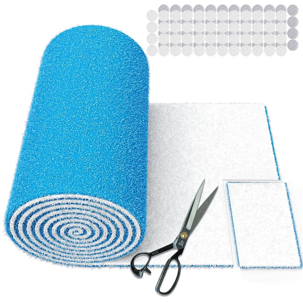 120 x 12 x 0.5 Blue Polyester Air Vent Filters, Vent Filters Kit for